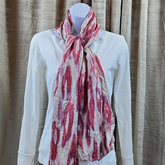 🐞Coldwater Creek Silk Scarf One Size - Picture 3 of 9